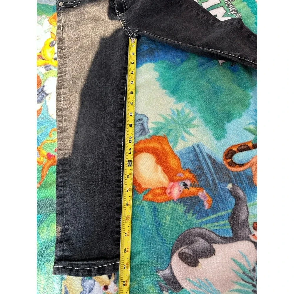 True Religion Black Jeans White Stitching‎ Boys Size 7 Adjustable Waist